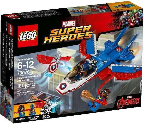 LEGO Super Heroes 76076 Kapteeni Amerikan Suihkaritakaa-ajo