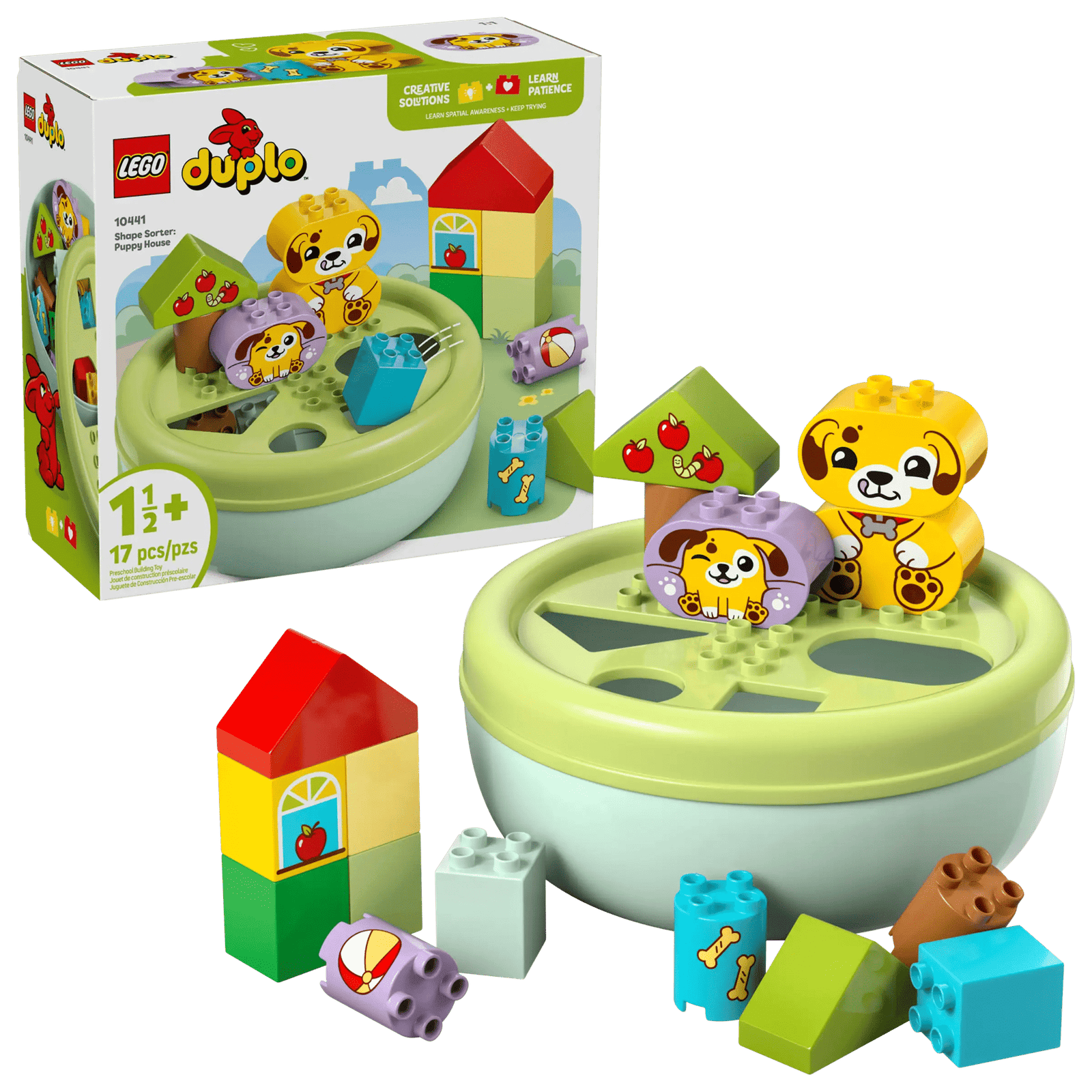 Lego Duplo 10441 Opetellaan Muotoja: Koiranpentujen Talo