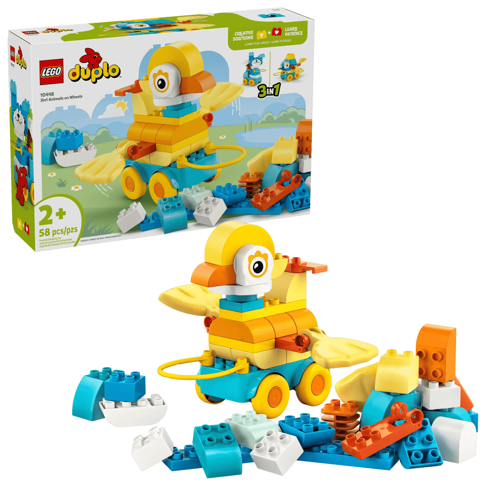 Lego Duplo 10448 Eläimiä Pyörien Päällä – 3in1-setti