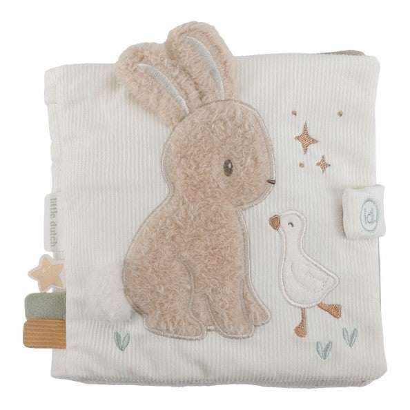 Little Dutch Newborn Naturals Pehmokirja/Aktiviteettikirja Pupu