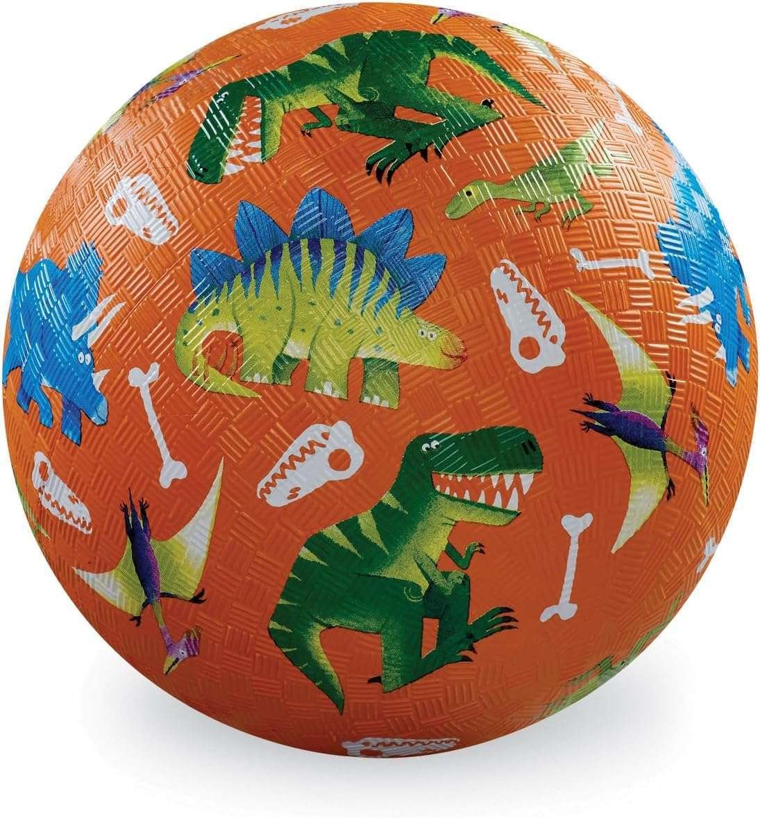Luonnonkumipallo 13cm Dinosaurukset Oranssi