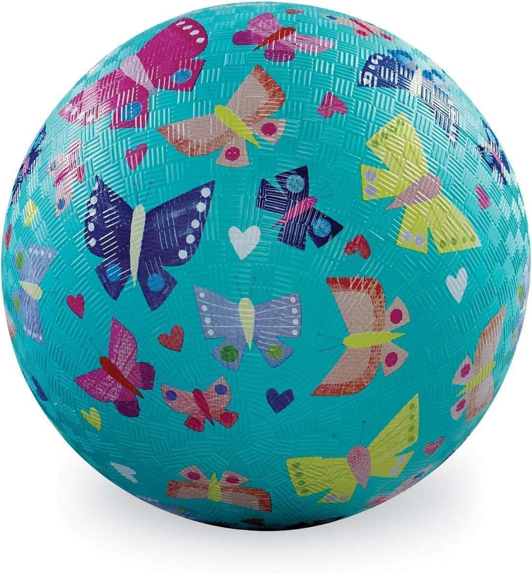 Luonnonkumipallo 13cm Perhoset Turkoosi