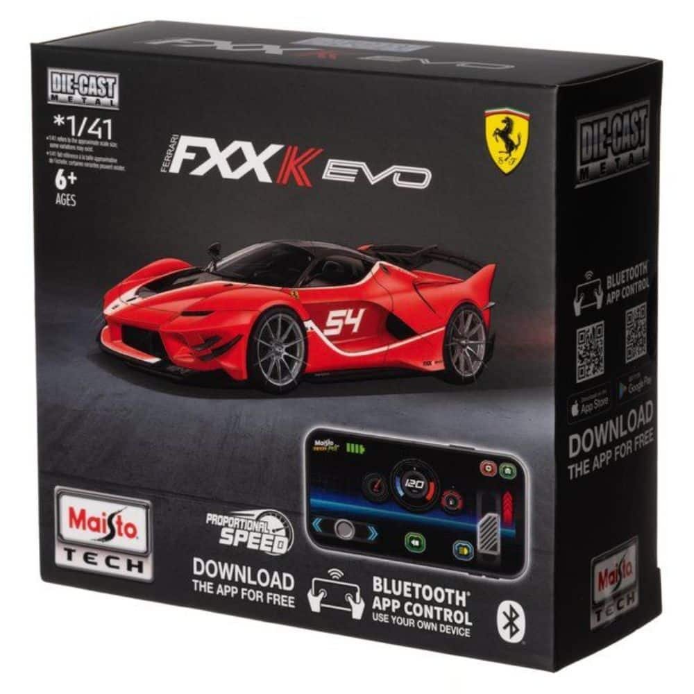Maisto Tech Radio-Ohjattava "Pikkuauto" Bluetooth Sovelluksella Ohjattava Ferrari FXXK Evo