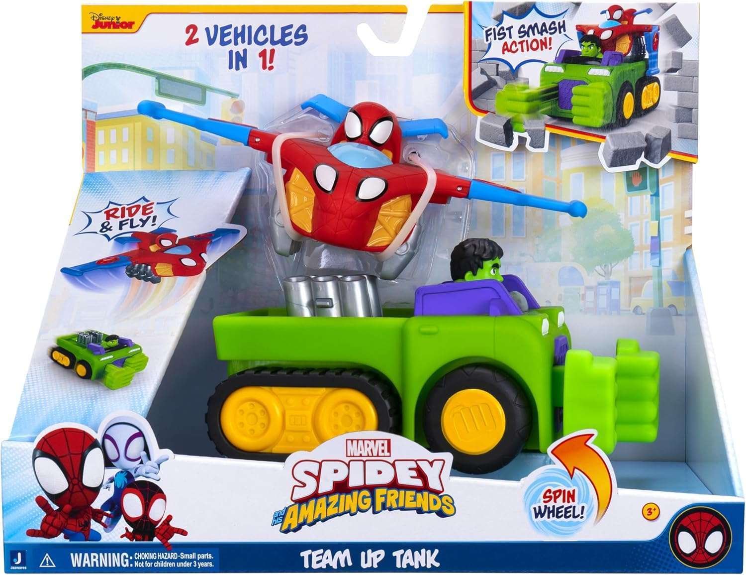 Marvel Spidey Amazing Friends Team Up Tank Ajoneuvot