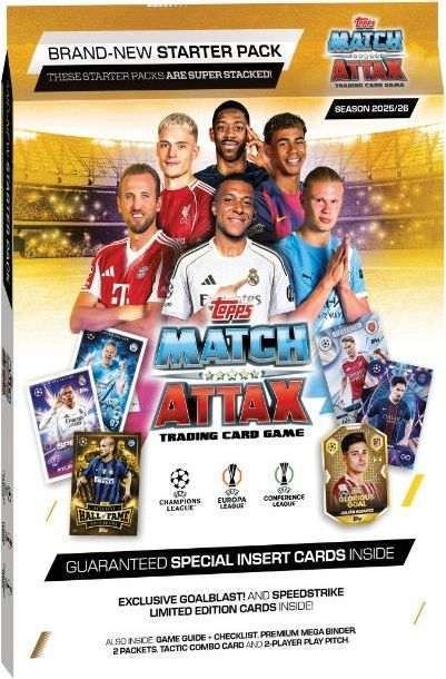 Match Attax Mestareiden Liiga 25/26 Starter Pack Jalkapallokortit