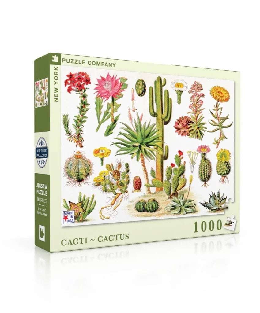 New York Puzzle Company 1000 Palan Palapeli Kaktukset