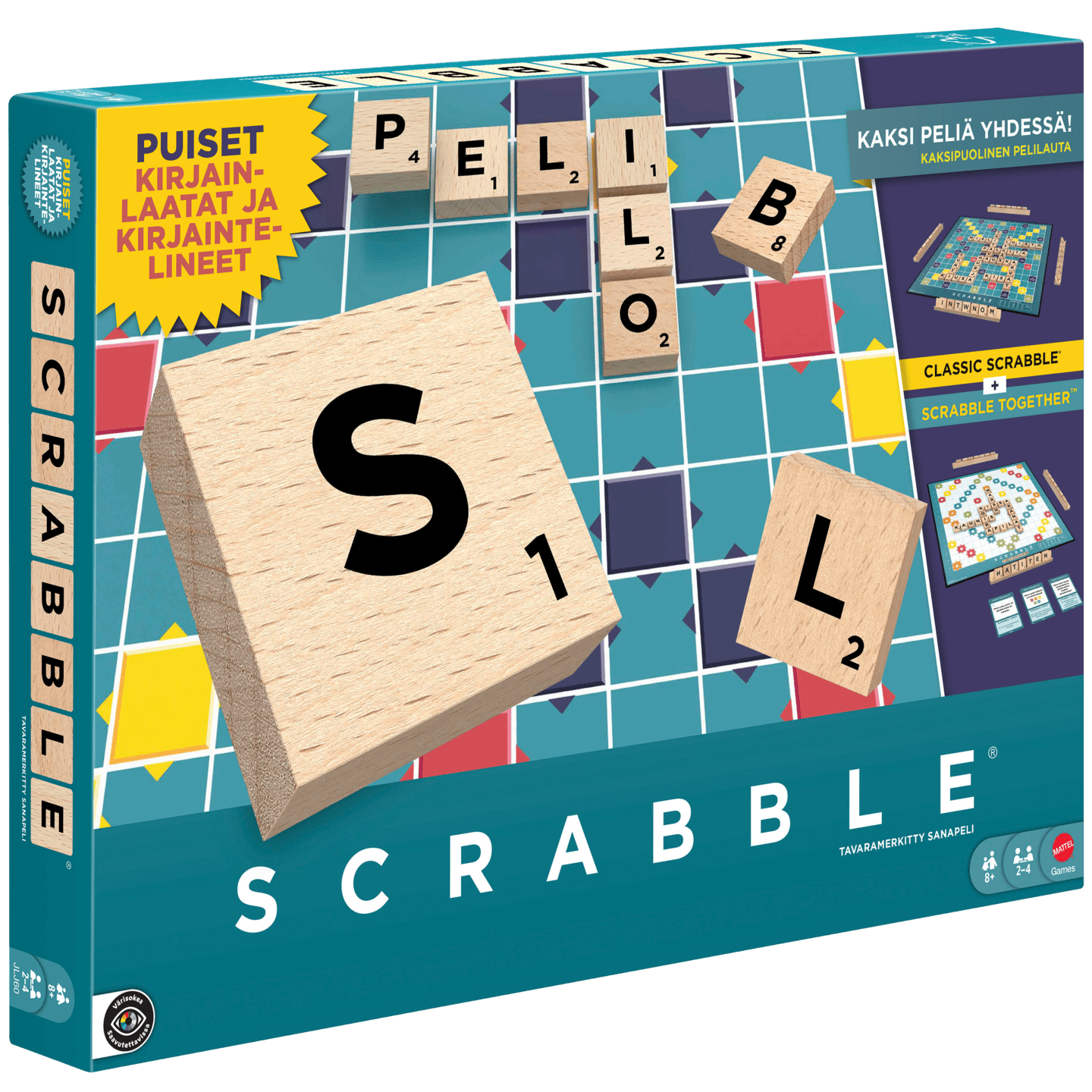 Scrabble Wood/ Puinen Scrabble Sanapeli