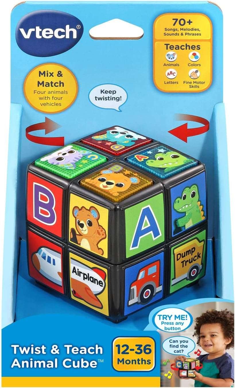 Vtech Baby Käännä & Opeta Eläinkuutio