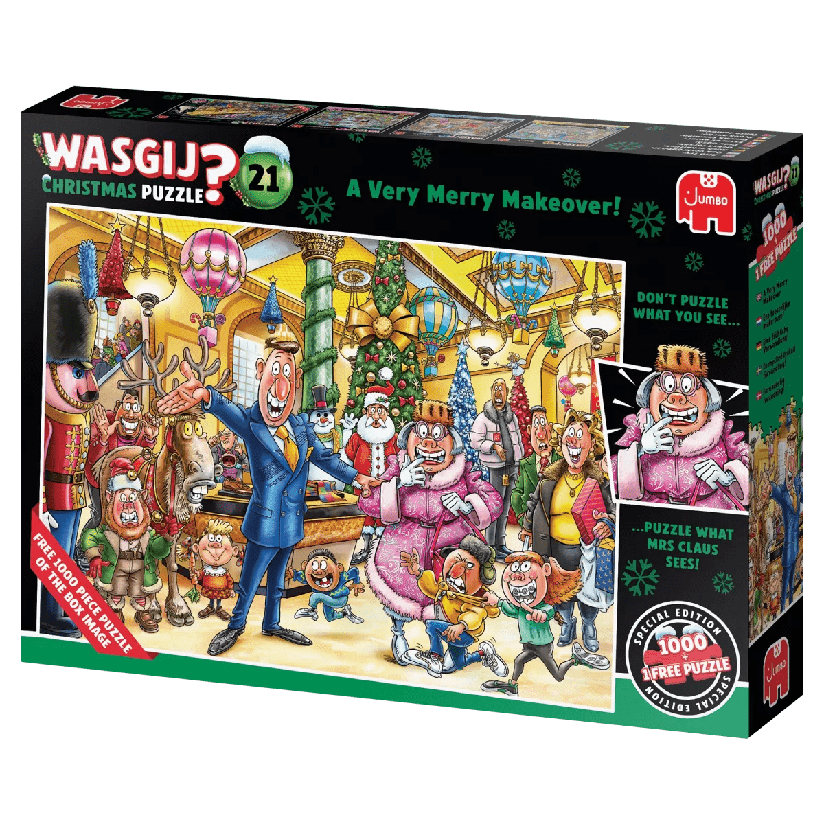 Wasgij Christmas Puzzle 1000 Palan Palapeli A Very Merry Makeover