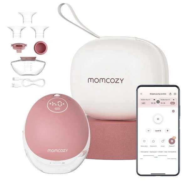 Älykäs kannettava rintapumppu Momcozy M9, punainen