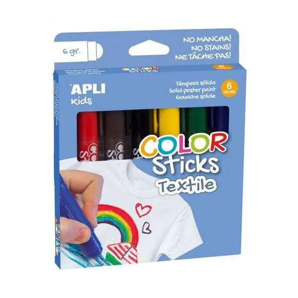Apli Kids Color Sticks Värikynät Tekstiilille