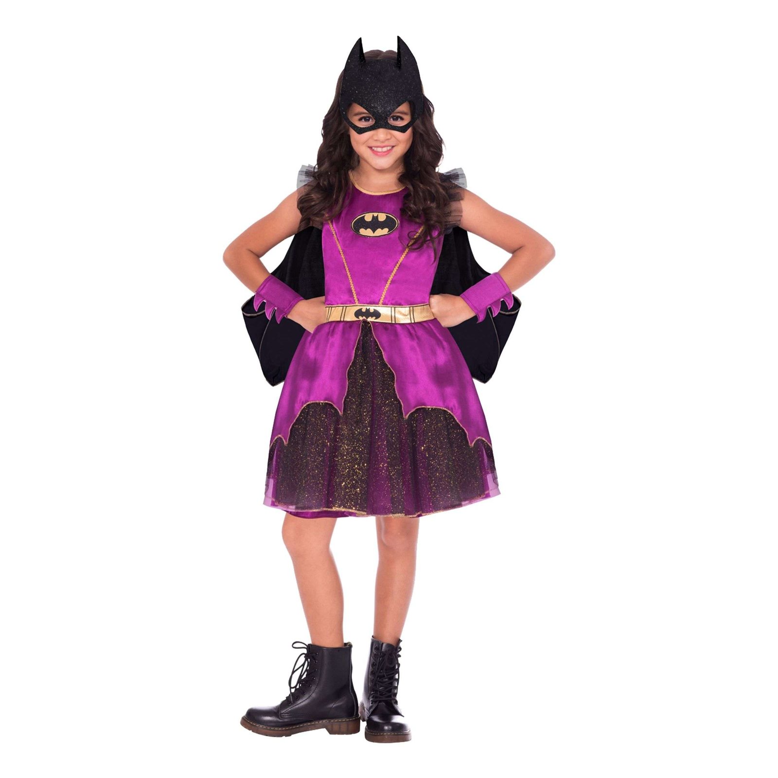 Batgirl Violetti Mekko Lasten Naamiaisasu - X-Large