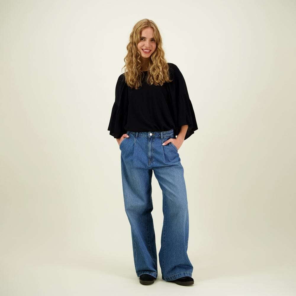 Bell Sleeve Shirt -Paita | Licorice - L