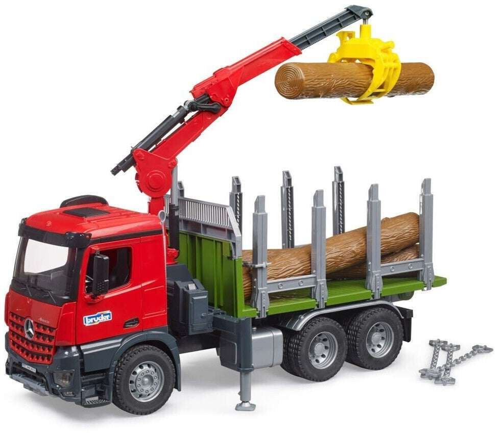 Bruder 03669 Bruder MB Arocs Tukkiauto Nosturilla Ja Tukeilla