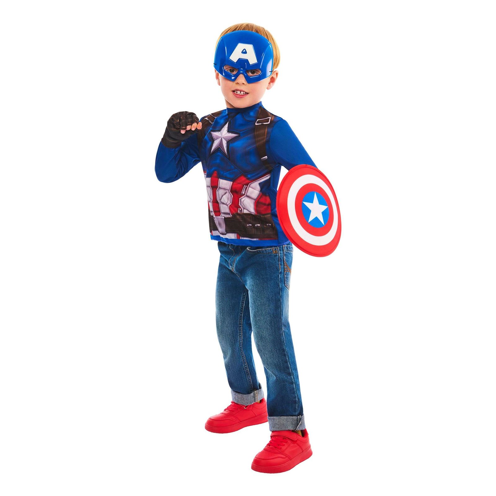 Captain America Naamiaisasusetti Lapsille Lahjapakkaus