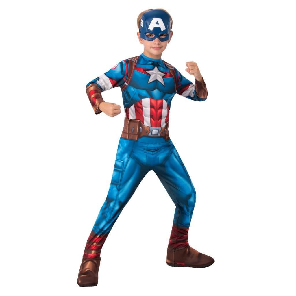 Captain America Naamiaisasu Lapset (5/6 Y 116-122 CM)