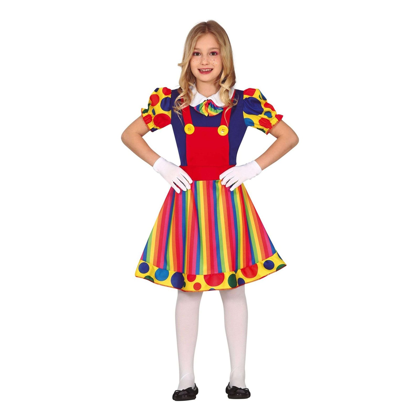 Clown Mekko Lasten Naamiaisasu - Large