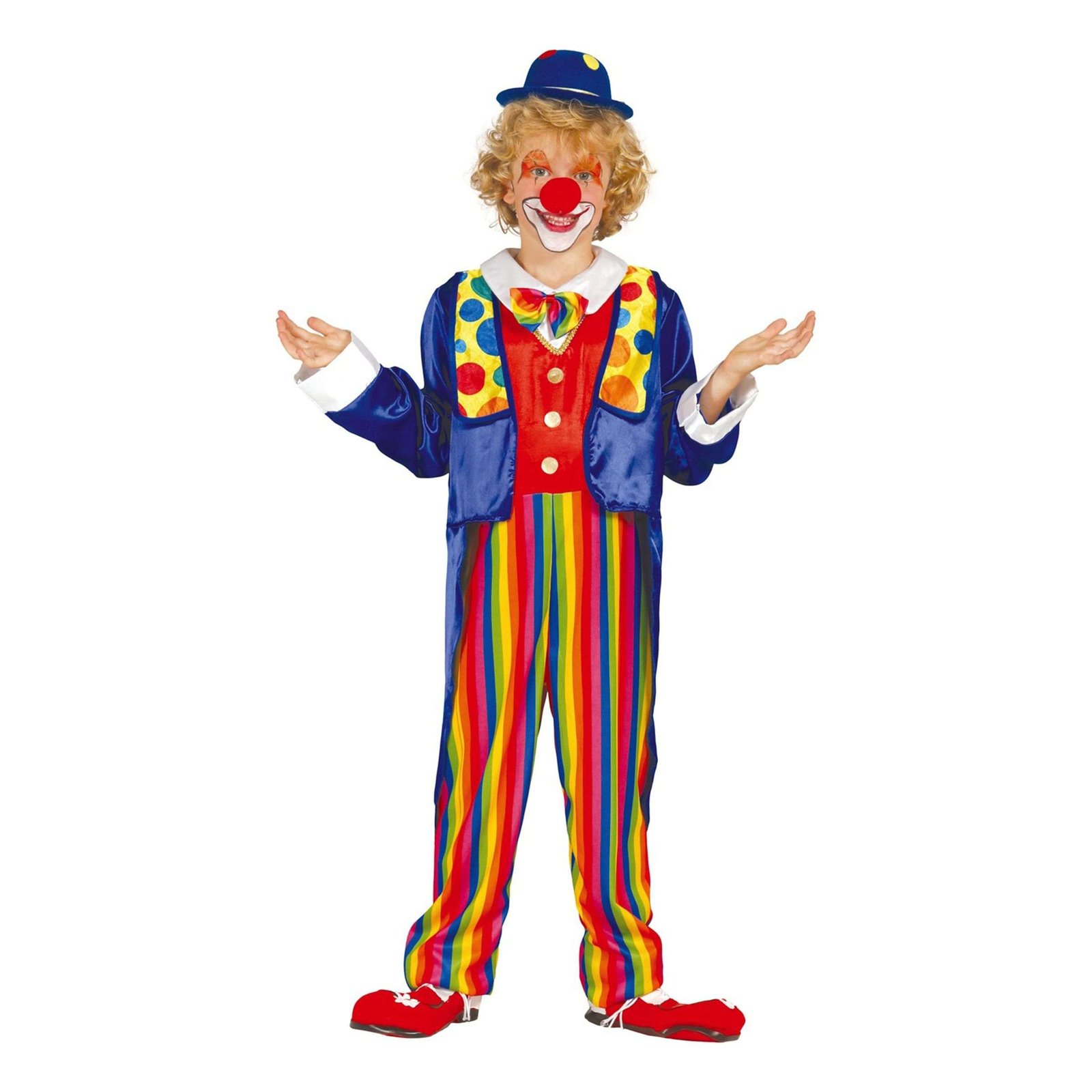 Clown Overall Lasten Naamiaisasu - Large