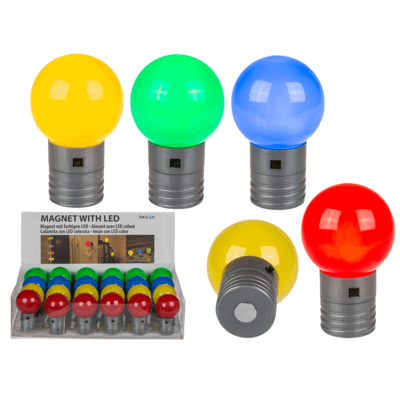 Palloa muistuttava LED-lamppu magneetilla - Eri värejä