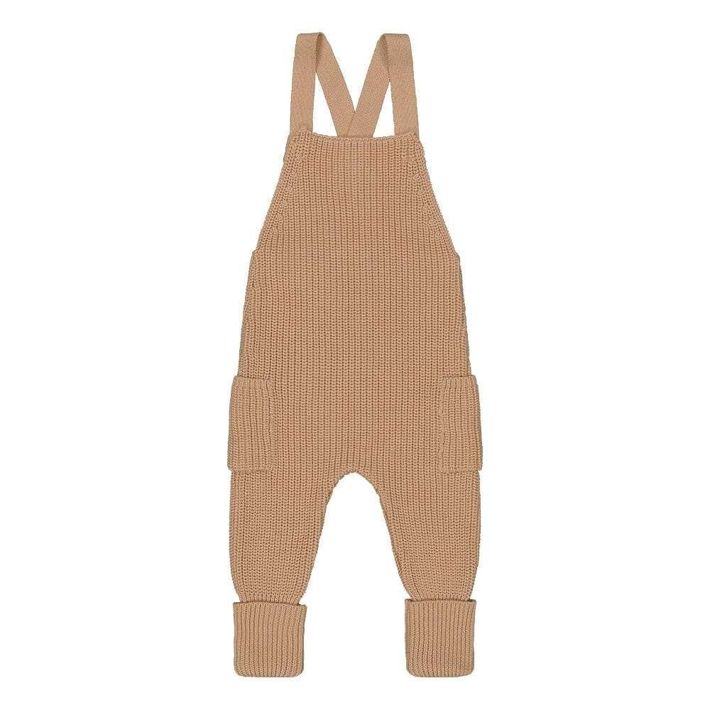 Cotton Knit Dungarees -Lappuhaalarit |  Nougat - 62/68
