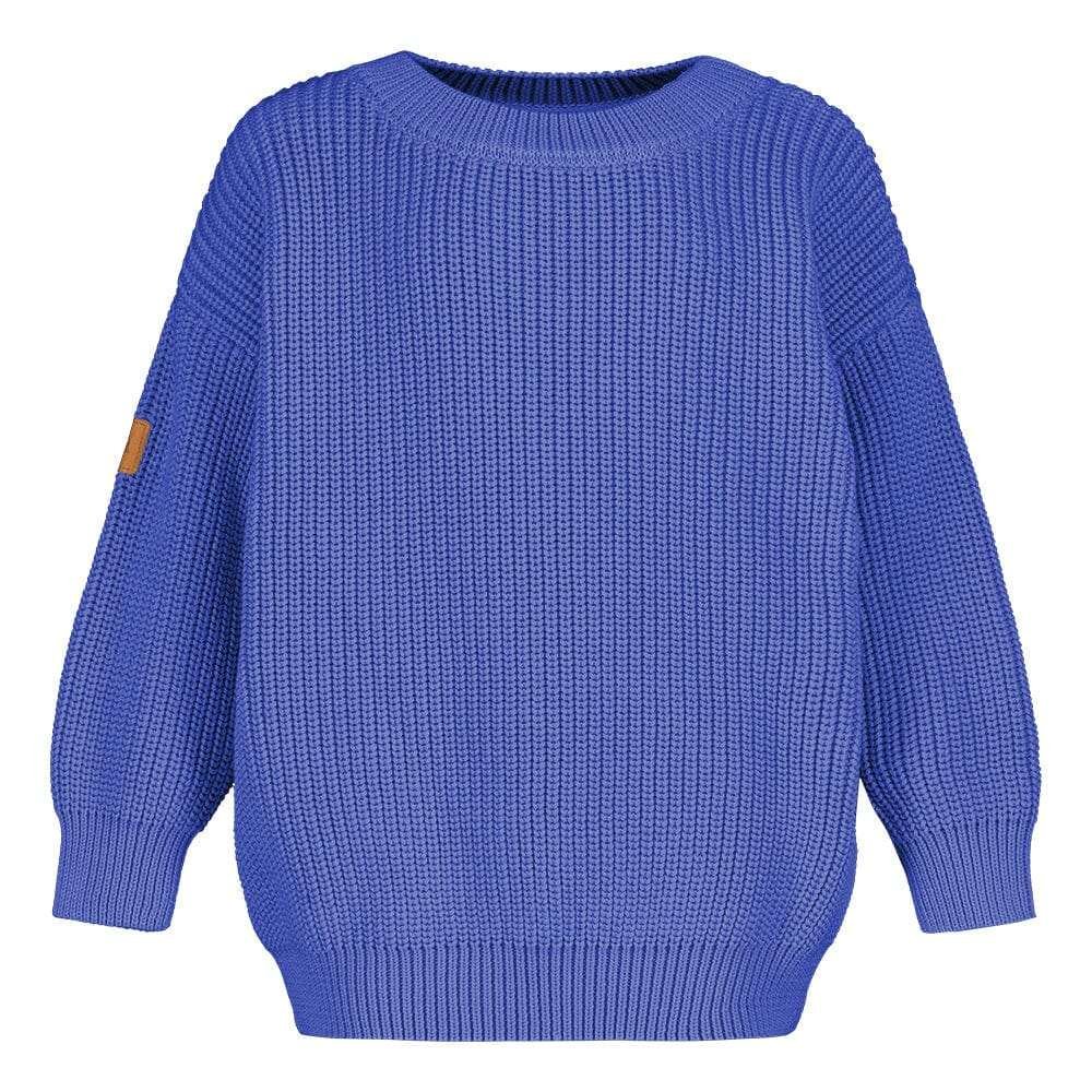 Cotton Knit Jumper -Lasten Neulepaita |  Electric - 110/116