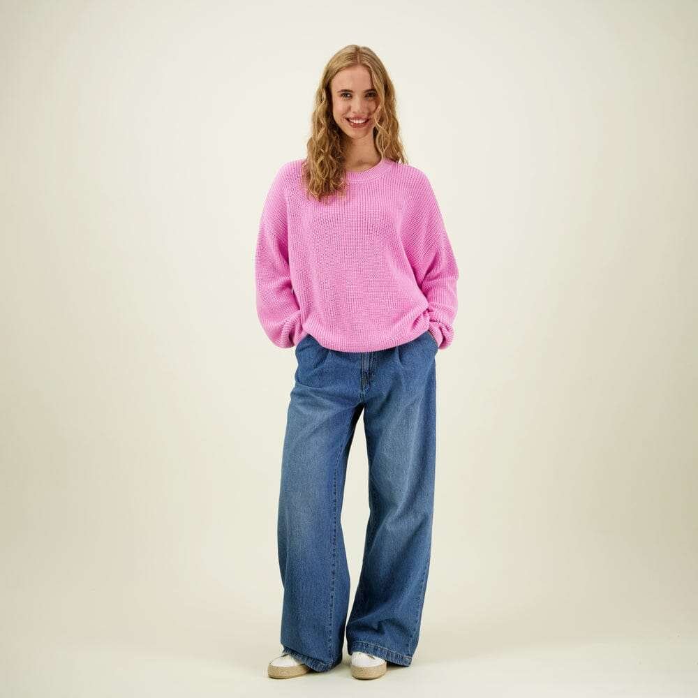 Cotton Knit Jumper -Neulepaita |  Candy - M/L