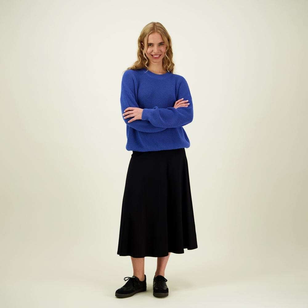 Cotton Knit Jumper -Neulepaita |  Electric - M/L