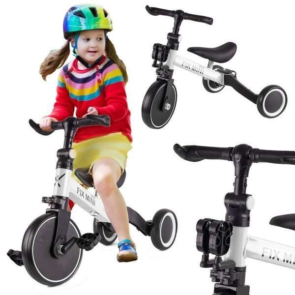 Trike Fix Mini cross kolmipyörä 3in1 polkimilla, valkoinen