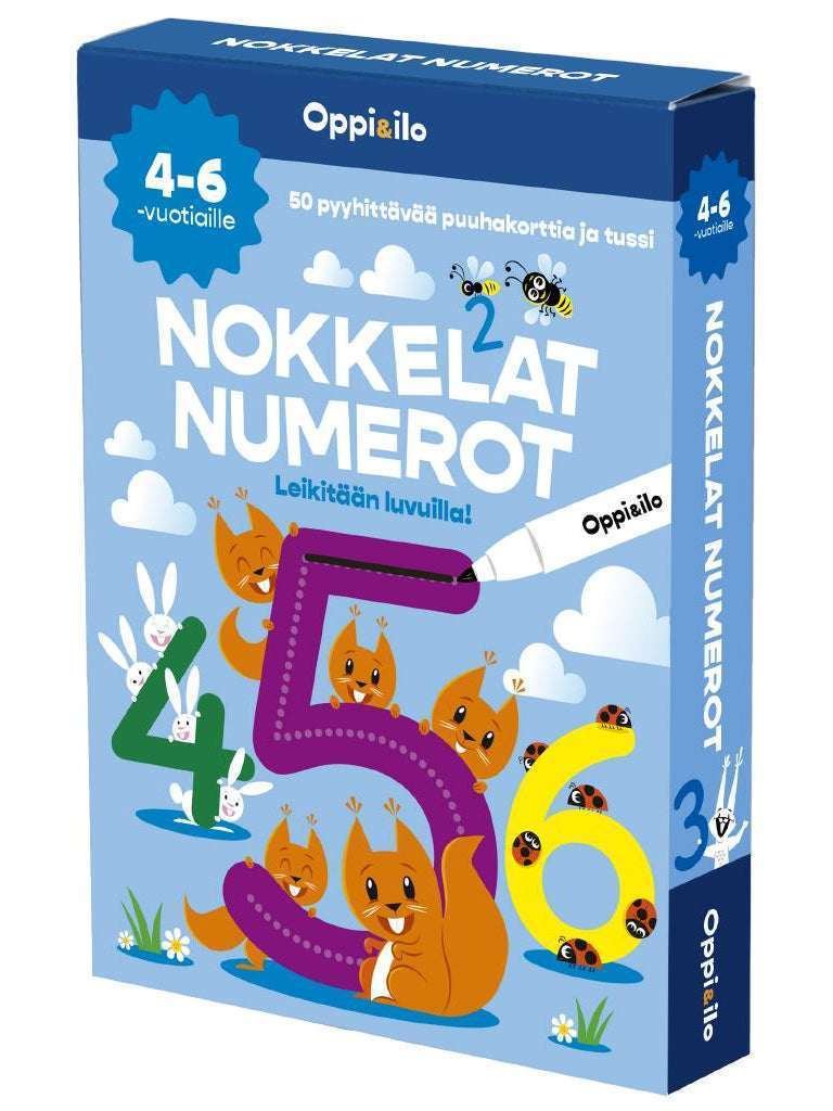 Oppi ja Ilo Nokkelat Numerot Puuhakortit