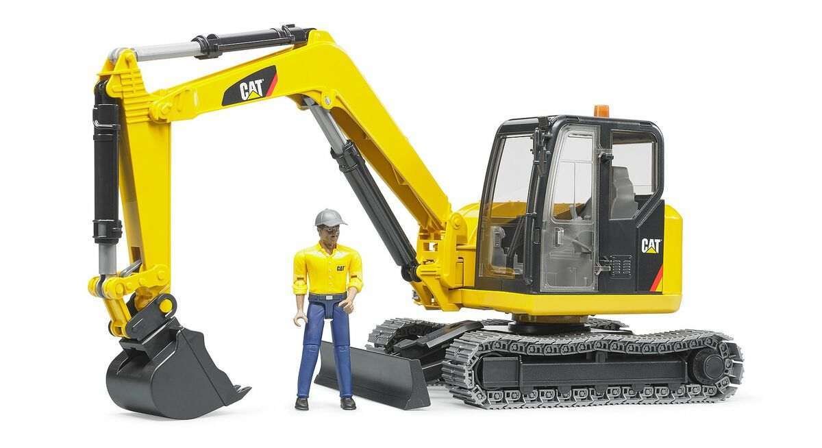 Bruder 02466 Caterpillar Telakaivinkone ja Kuljettaja 1:16