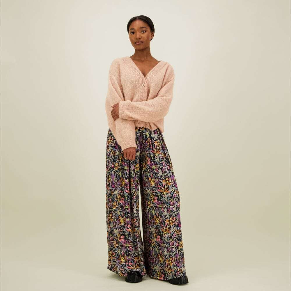 Fantasy Pleated Wide Leg Pants -Housut - L