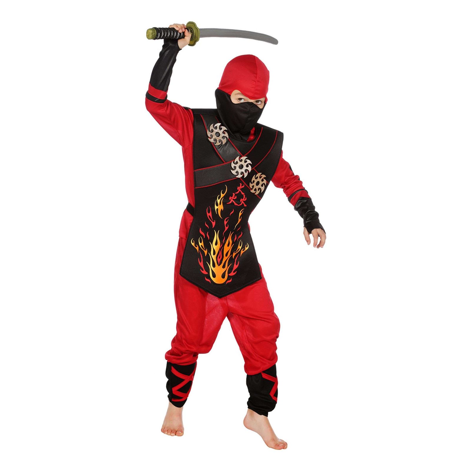 Fire Ninja Lasten Naamiaisasu - Large