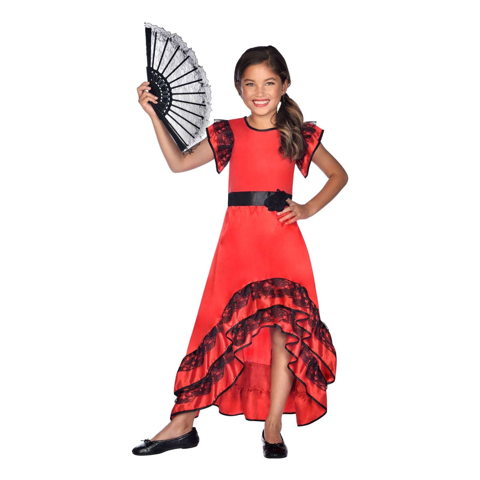 Flamenco Tanssija Lasten Naamiaisasu - Small