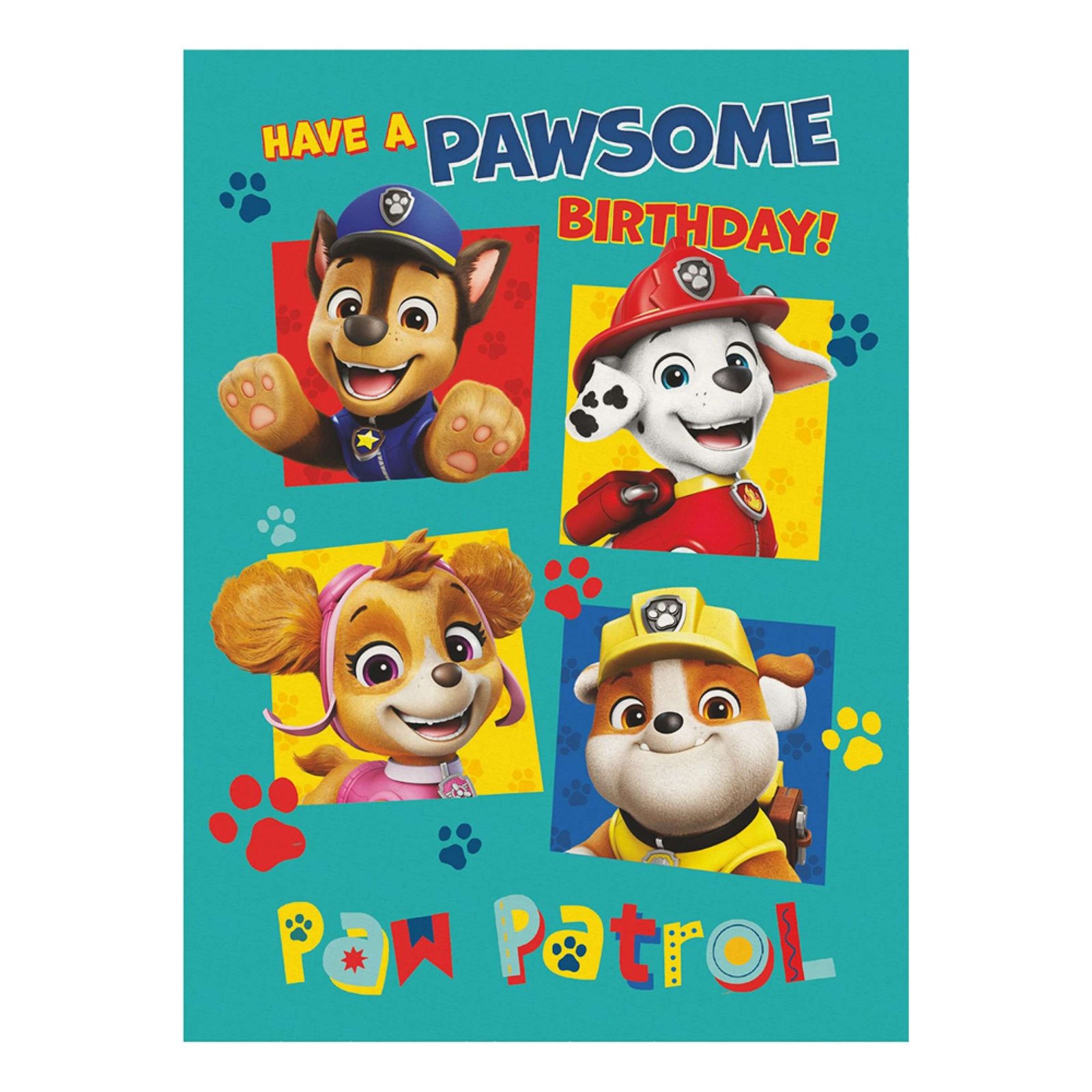 Paw Patrol -syntymäpäiväkortti Vihreä