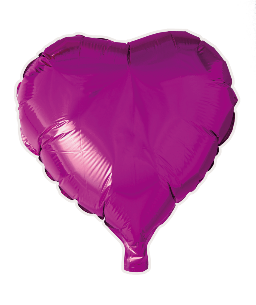 Folioilmapalloja sydän, violetti, 46 cm