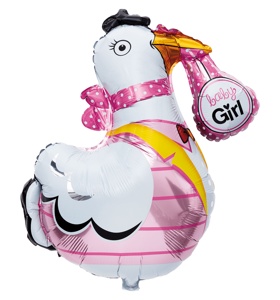 Folio Balloon Stork Rosa, 78 cm