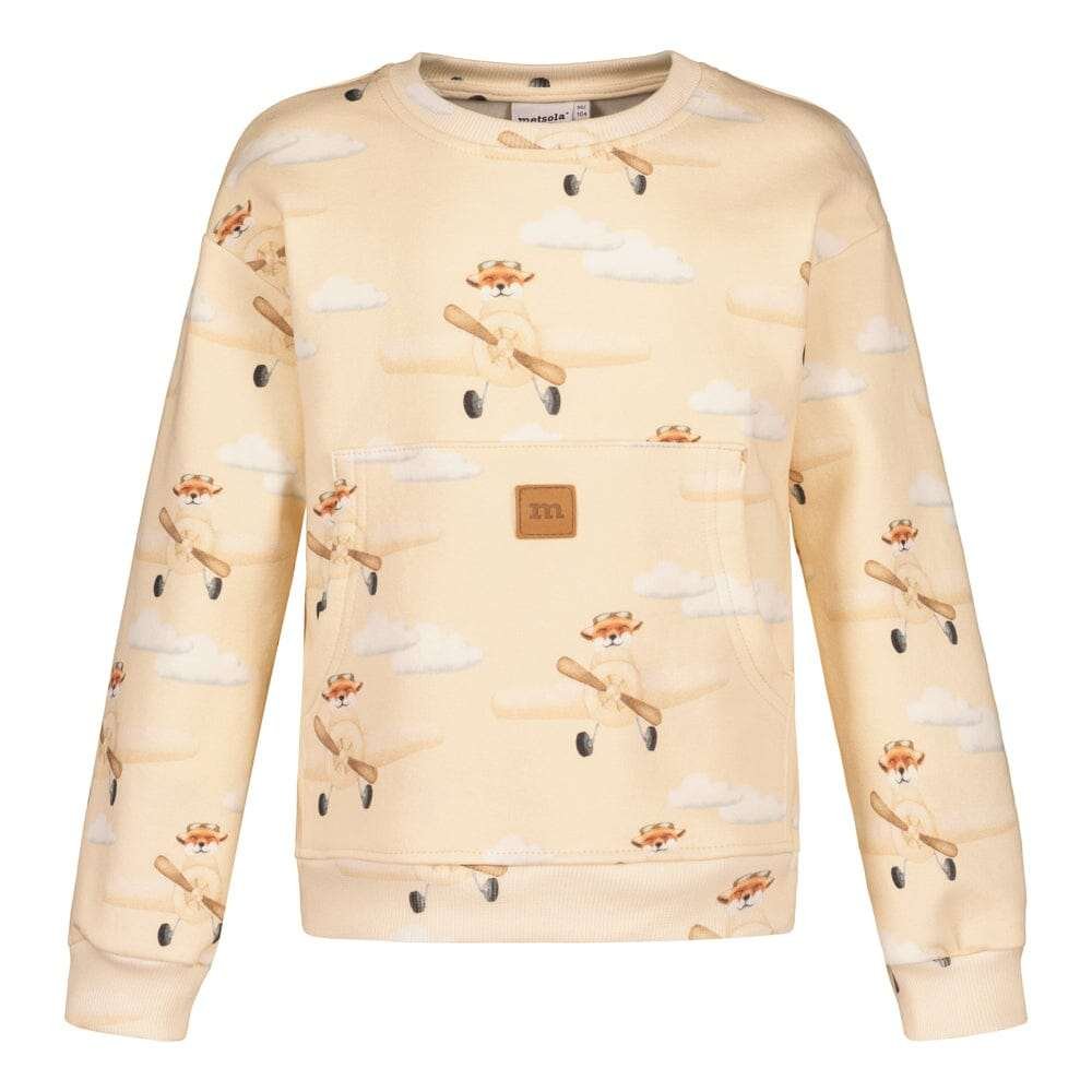 Fun Day Pocket Sweater -Collegepaita |  Sand - 110/116