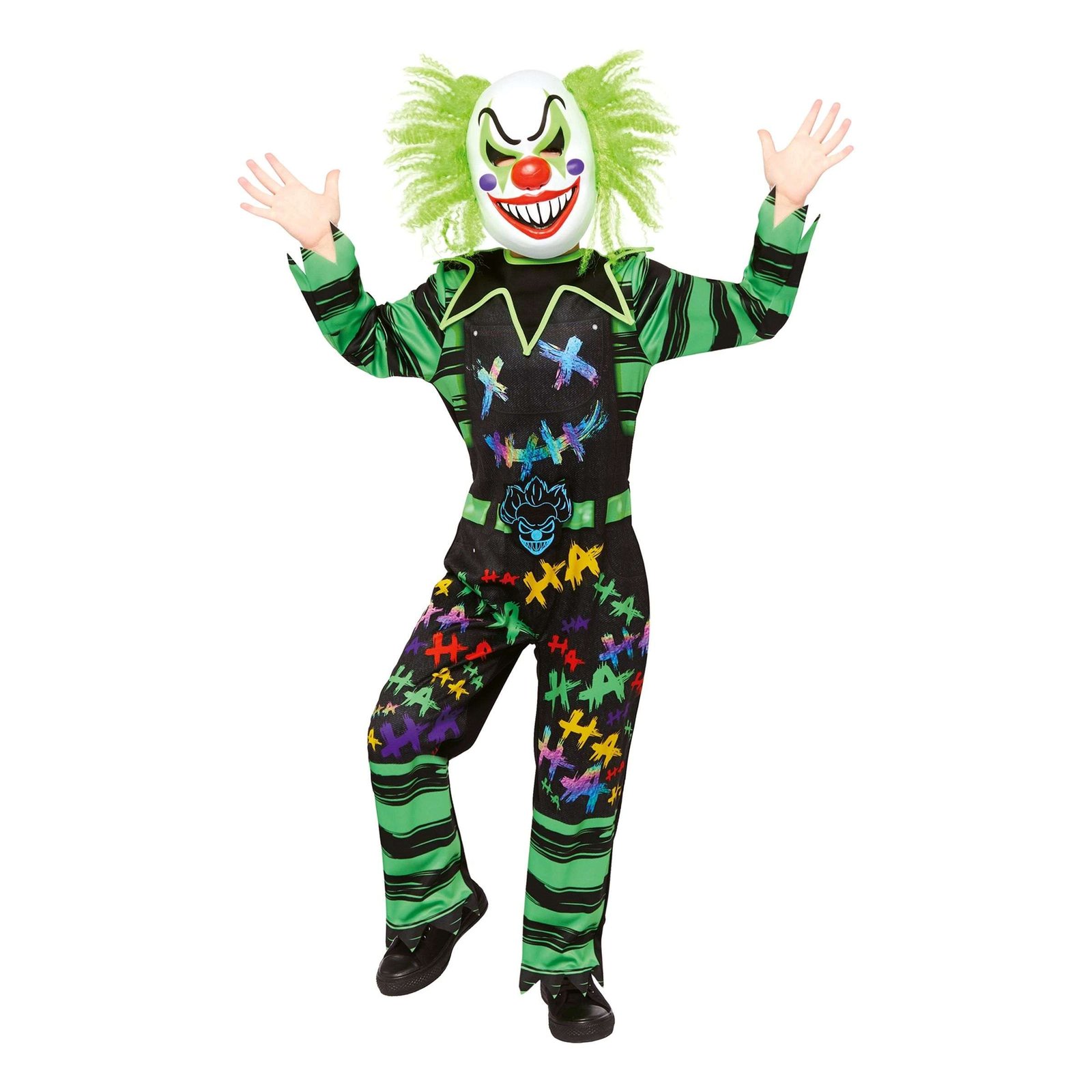 Hullu Jokeri Clown Lasten Naamiaisasu - Large