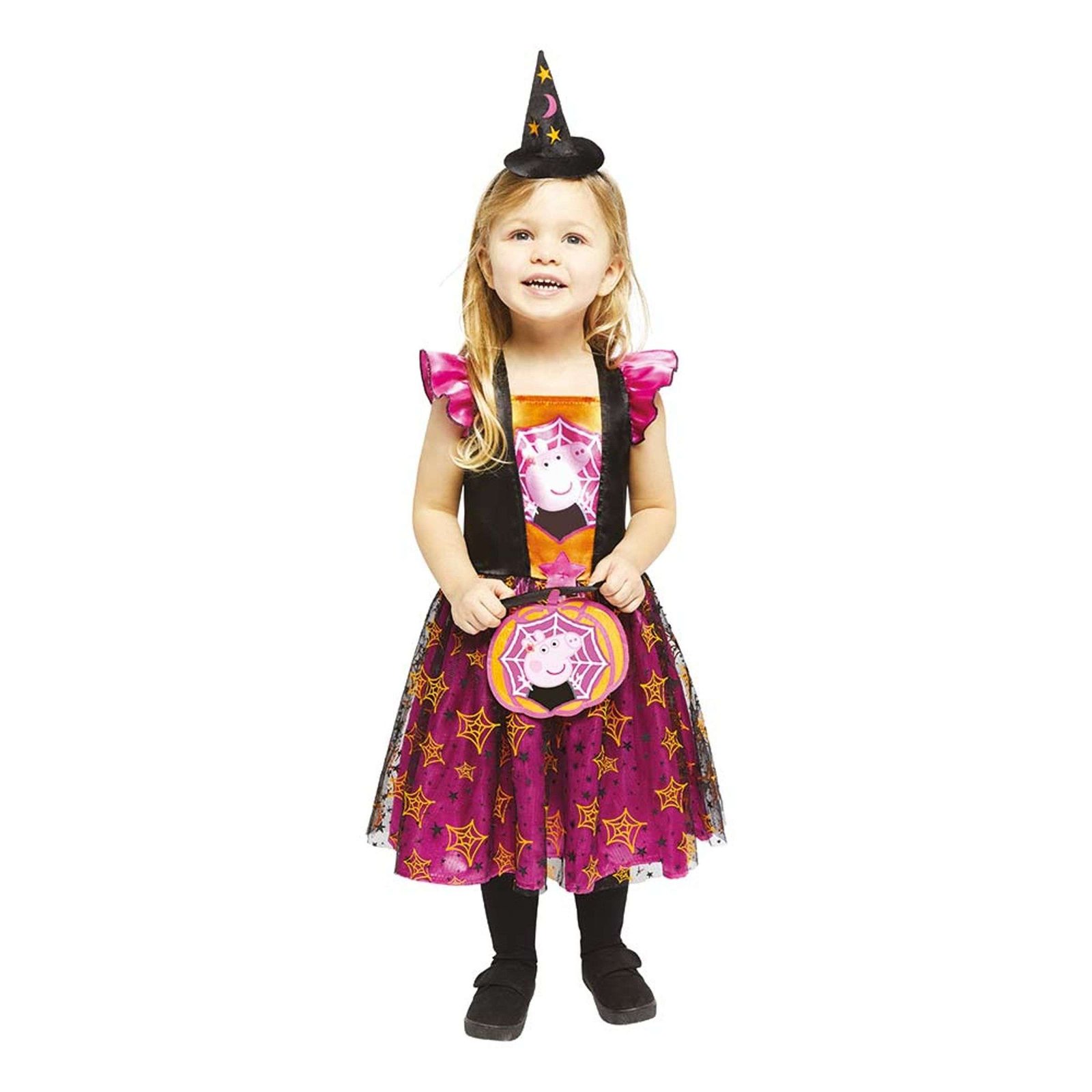 Pipsa Possu Halloween Mekko Lasten Naamiaisasu - 12-24 kuukautta