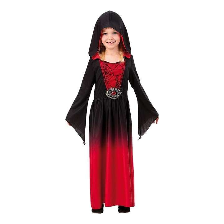 Halloween punainen mekko hupulla (122-134)