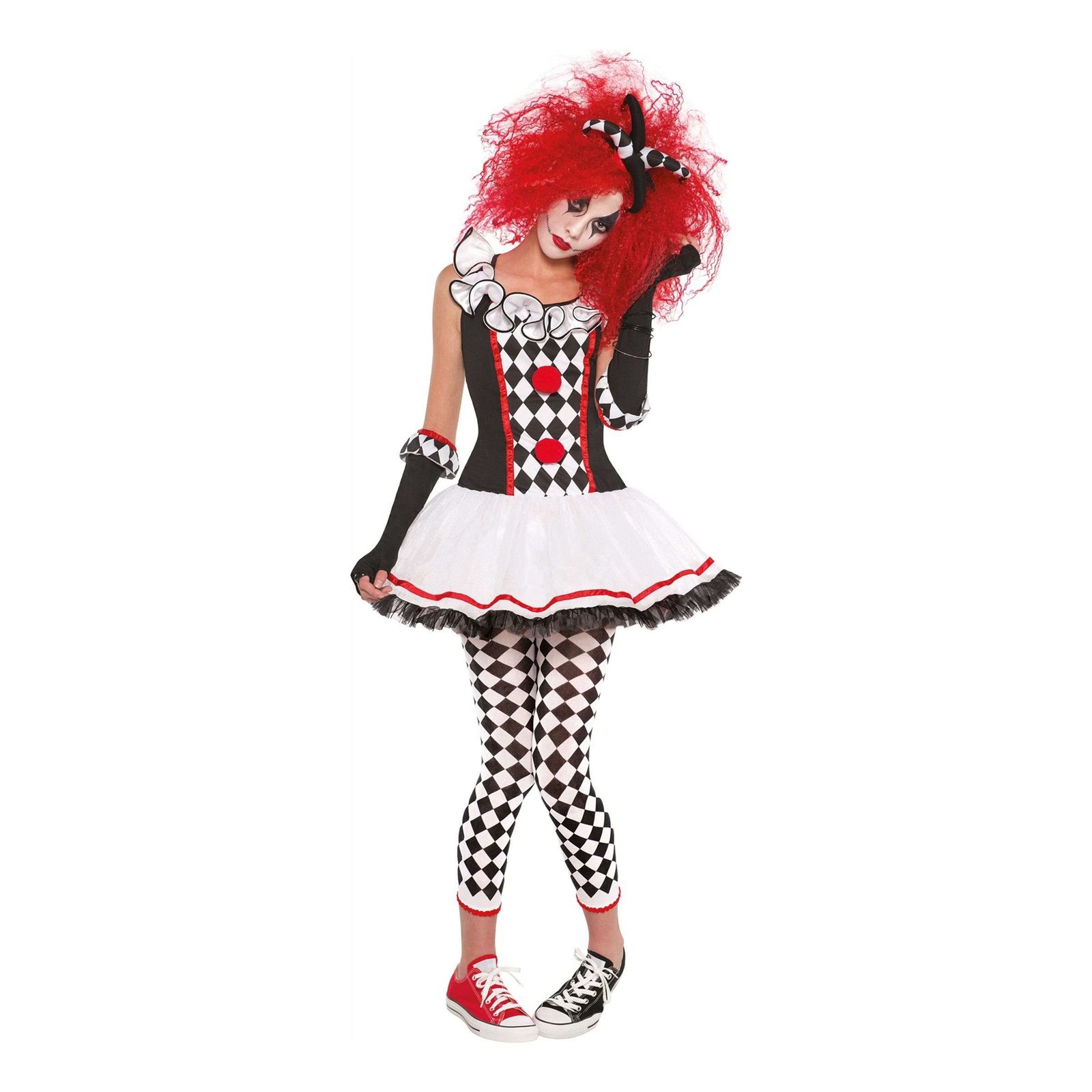 Harlequin Clown Lasten Naamiaisasu - Teen