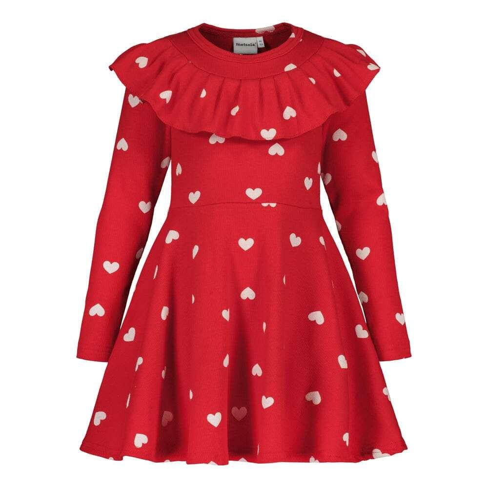 Heart Song Rib Ruffle Collar -Mekko | Poppy - 110/116