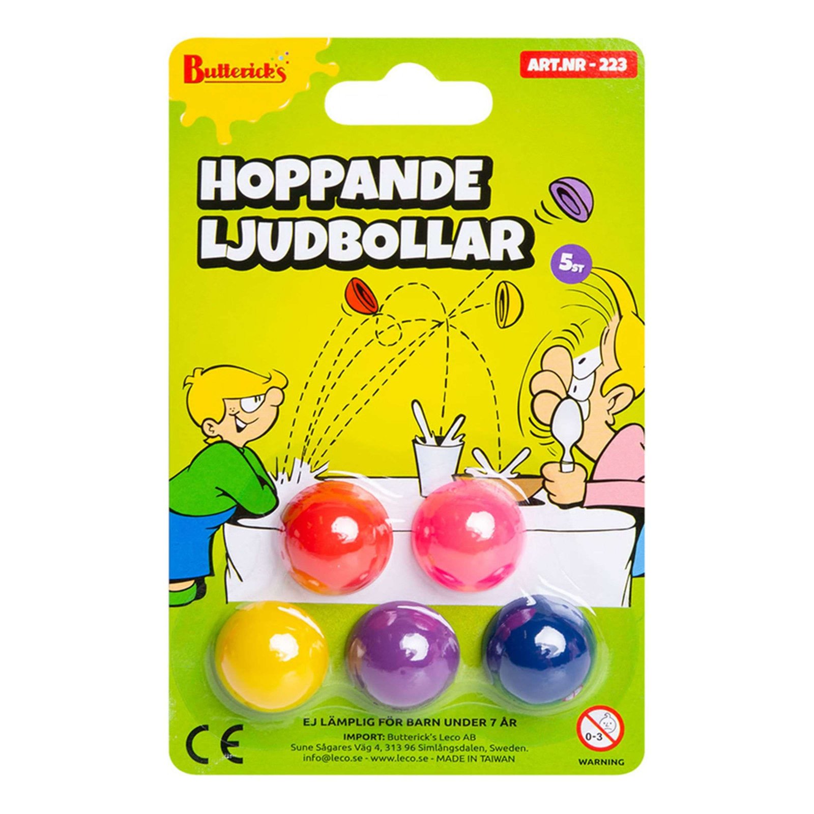 Butterick's Pomppivat Äänipallot Pilailutuote - 5-pakkaus