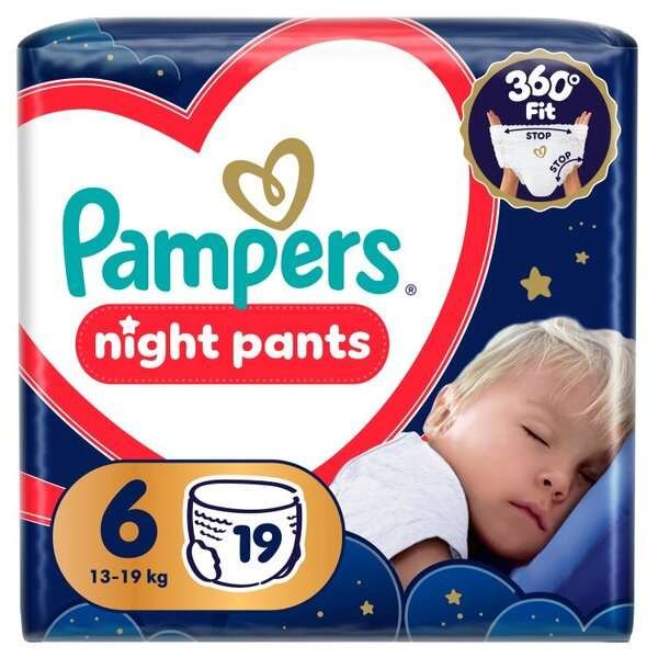 Pampers Night Pants -vaipat, koko 6, 19 vaippaa