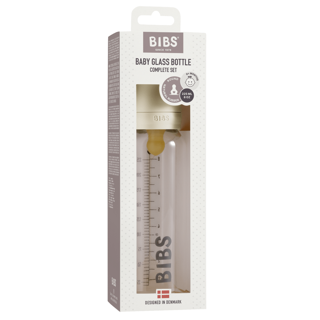BIBS Lasinen Tuttipullo 225ml Ivory