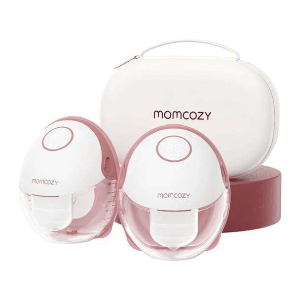 Kaksinkertainen langaton sähköinen rintapumppu Momcozy M6, pinkki