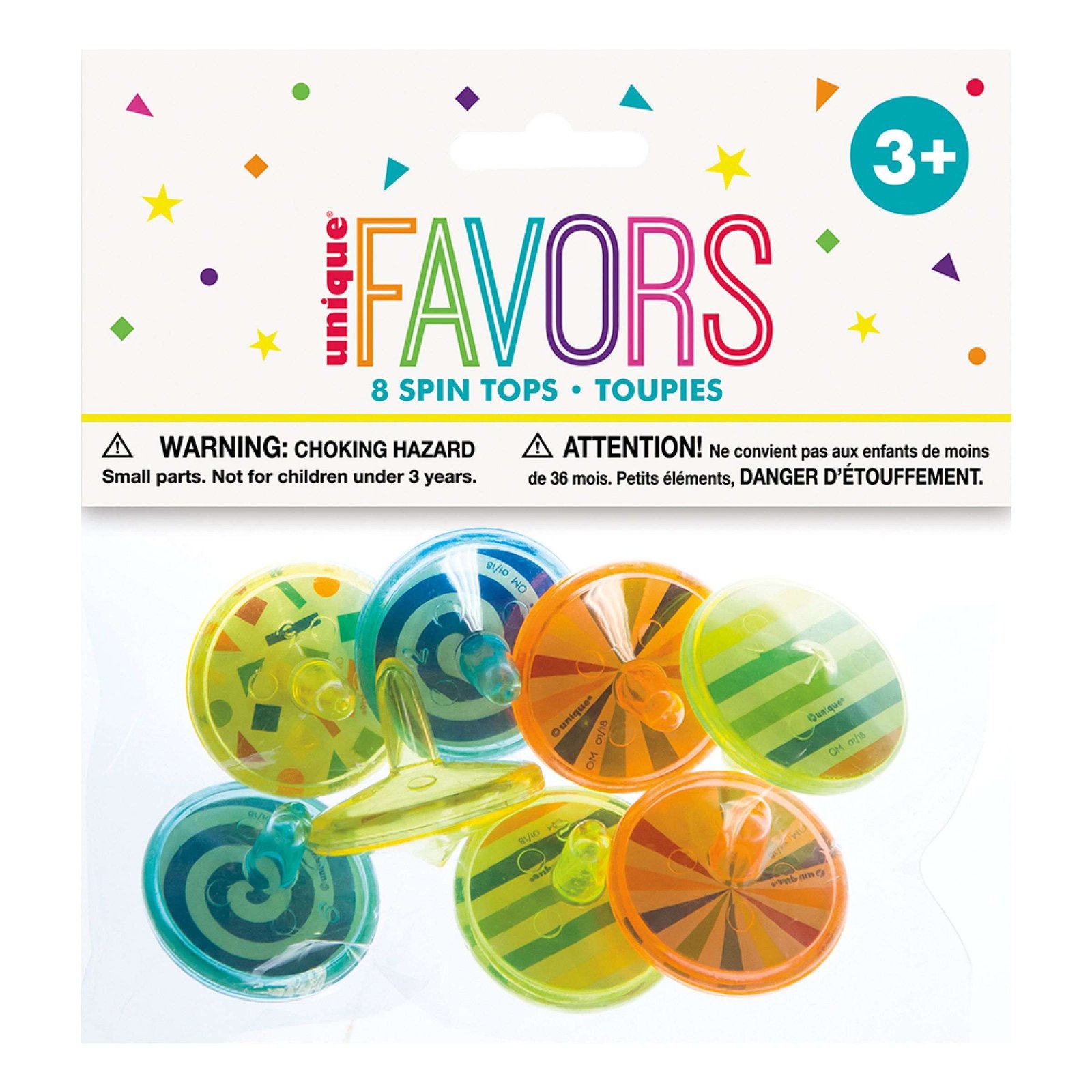 Juhlalelut Spin Tops - 8-pakkaus