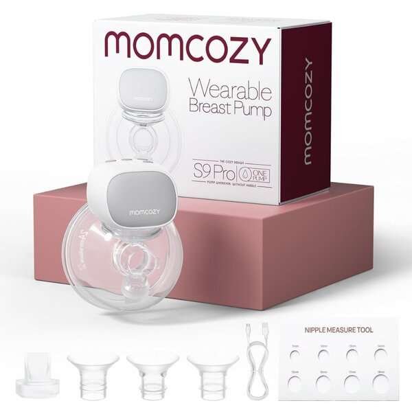Kannettava langaton rintapumppu Momcozy S9 Pro, harmaa