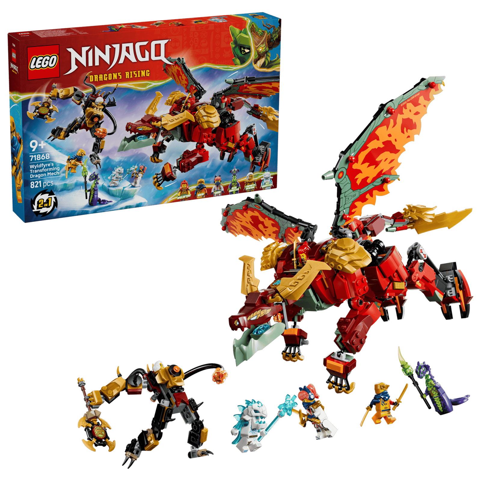 LEGO Ninjago 71868 Wyldfyren Muuntautumiskykyinen Lohikäärmerobotti