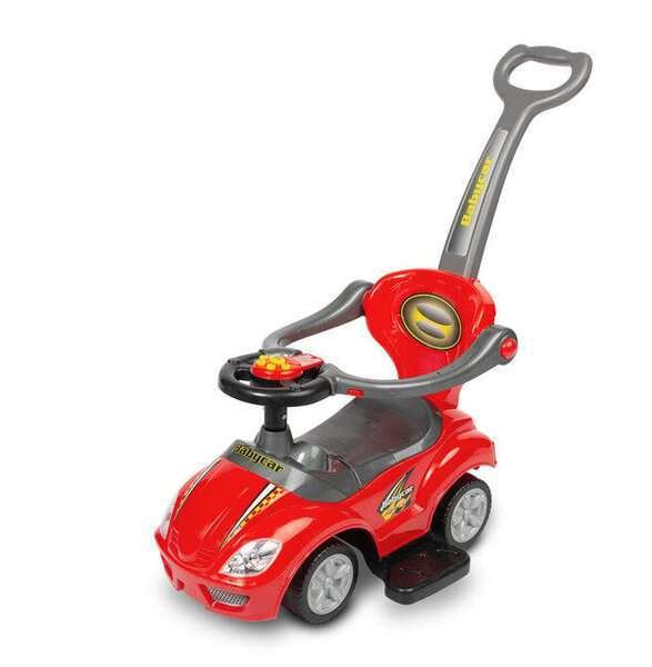 Lasten työntöauto 2in1 "kilpa-auto" punainen